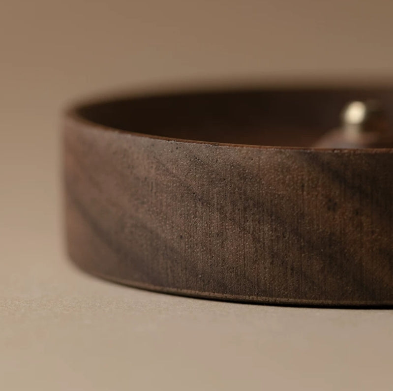 KiMa — Circle Incense Holder (Walnut Wood)