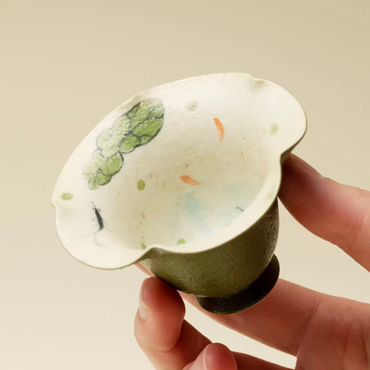 KiMa — Hand-Painted Lotus Tea Cup
