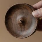 KiMa — Circle Incense Holder (Walnut Wood)